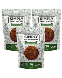 SIMPLY FROM NATURE Meat Noodles Rinderknödel für Hunde 3x80 g