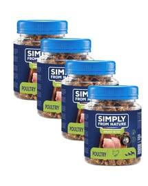 SIMPLY FROM NATURE Smart Bites Geflügel für Hunde 4x130 g