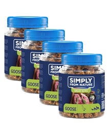 SIMPLY FROM NATURE Smart Bites Gans für Hunde 4x130 g