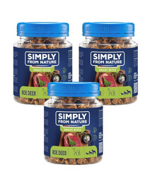 SIMPLY FROM NATURE Smart Bites Reh für Hunde 3x130 g