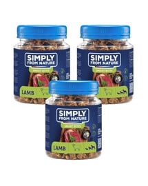 SIMPLY FROM NATURE Smart Bites Lamm für Hunde 3x130 g