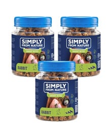 SIMPLY FROM NATURE Smart Bites Kaninchen für Hunde 3x130 g