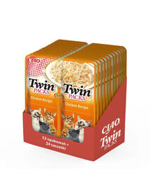 INABA Twin Huhn in Brühe für Katzen 24x40 g