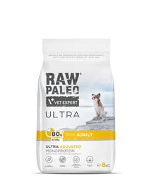 RAW PALEO Ultra Turkey Mini Adult 8kg für erwachsene Hunde kleiner Rassen Truthahn