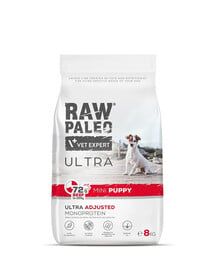 RAW PALEO Ultra Beef Mini Puppy 8kg