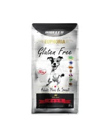 BIOFEED EUPHORIA Gluten Free mit Rindfleisch für Mini-Welpen und Welpen kleiner Rassen 12 kg