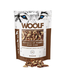 WOOLF Rabbit And Cod Triangle 100g Dreiecke mit Lamm und Kabeljau