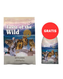 TASTE OF THE WILD Feuchtgebiete 12,2 kg Wildgeflügel + 2 kg Futter GRATIS