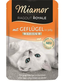 MIAMOR Ragout Royale in Jelly Poultry Kitten Geflügelgelee für Kätzchen 100 g