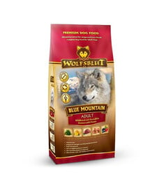 WOLFSBLUT Adult Blue Mountain Hundetrockenfutter mit Wild und Kaninchen 12,5 kg