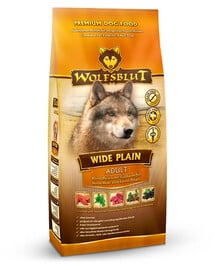 WOLFSBLUT Wide Plain Large Breed Adult Trockenfutter für allergische Hunde großer Rassen mit Pferdefleisch und Süßkartoffeln 12,5 kg