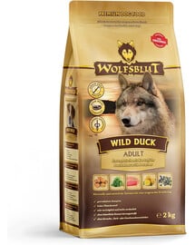 WOLFSBLUT Wild Duck Senior Trockenfutter für ältere Hunde mit Ente und Kartoffeln 12,5 kg