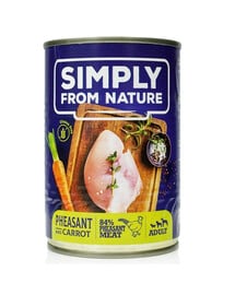 SIMPLY FROM NATURE Nassfutter für Hunde Fasan mit Karotten 6 x 400 g