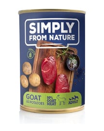 SIMPLY FROM NATURE HUNDENASSENFUTTER ZIEGENFLEISCH MIT KARTOFFEL 6 x 400 g