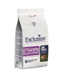 EXCLUSION Hypoallergenic medium large breeds Futter mit Pferdefleisch und Kartoffeln für mittlere und große Rassen 12 kg