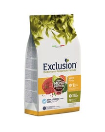 EXCLUSION MonoProtein Noble Grain small breeds dogs Hundefutter mit Rindfleisch für kleine Rassen 2 kg