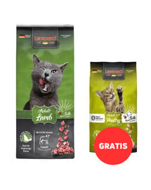 LEONARDO Adult Lamb & Rice Futter für ausgewachsene Katzen 15kg + Futter 300g GRATIS