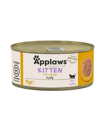 APPLAWS Kitten Chicken Breast 70 g Nassfutter für Kätzchen, Huhn in Gelee