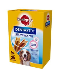 PEDIGREE DentaStix (mittlere Rassen) Zahnsnack für Hunde 28 Stück 4x 180g