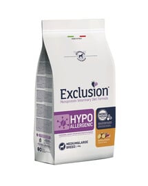 EXCLUSION Hypoallergenic medium large breeds Enten- und Kartoffelfutter für Hunde mittlerer und großer Rassen 12 kg