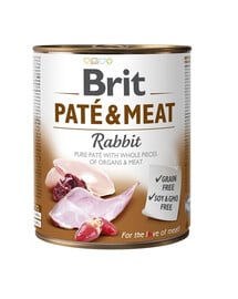 BRIT Pate&Meat rabbit 800 g Kaninchenpastete für Hunde