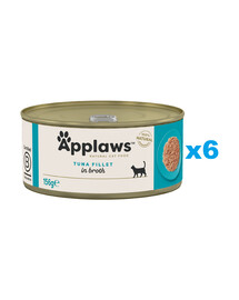 APPLAWS Cat Adult Tuna Fillet in Broth Thunfischfilet in Brühe 6x 156 g