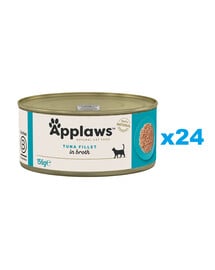 APPLAWS Cat Adult Tuna Fillet in Broth Thunfischfilet in Brühe 24x 156 g