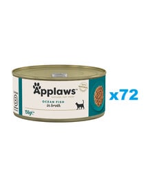 APPLAWS Cat Adult Ocean Fish in Broth Meeresfisch in Brühe 72x156 g