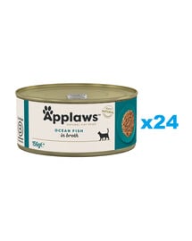 APPLAWS Cat Adult Ocean Fish in Broth Meeresfisch in Brühe 24x156 g