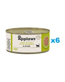 APPLAWS Cat Adult Tuna with Seaweed in Broth Thunfisch mit Algen in Brühe 6x 70 g