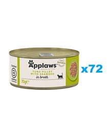 APPLAWS Cat Adult Tuna with Seaweed in Broth Thunfisch mit Algen in Brühe 72x 70 g