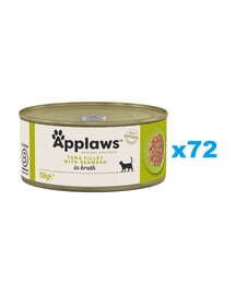 APPLAWS Cat Adult Tuna with Seaweed in Broth Thunfisch mit Algen in Brühe 72x 156 g