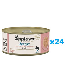 APPLAWS Cat Senior Thunfisch mit Lachs in Gelee für Senioren 24x 70g