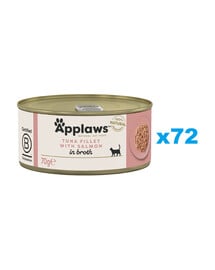 APPLAWS Cat Adult Thunfisch mit Lachs in Brühe 72x 70 g