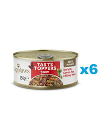 APPLAWS Taste Toppers Gulasch mit Rindfleisch, Karotten und Erbsen 6x 156 g