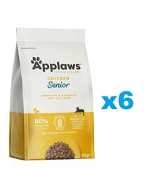 APPLAWS Cat Senior Chicken 2,4 kg (6x400 g) mit Huhn für ältere Katzen