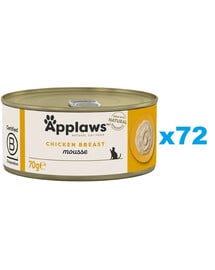 APPLAWS Cat Adult Mousse mit Huhn 72x70g