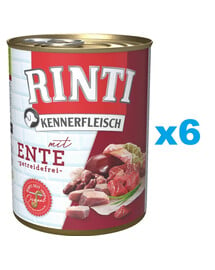 RINTI Kennerfleisch Duck kaczka 6x800 g