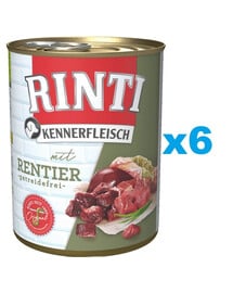 RINTI Kennerfleisch Reindeer renifer 6x800 g