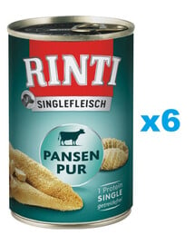 RINTI Singlefleisch Rumen Pure monobiałkowa żwacze 6x800 g