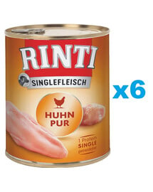 RINTI Singlefleisch Chicken Pure 6x400 g monoproteinowa kurczak