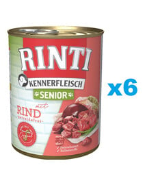 RINTI Kennerfleish Senior Beef 6x400 g z wołowiną dla starszych psów