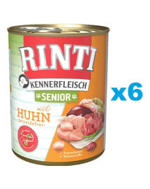 RINTI Kennerfleish Senior Chicken 6x400 g z kurczakiem dla starszych psów