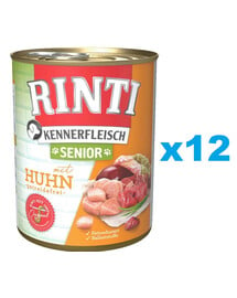 RINTI Kennerfleish Senior Chicken 12x400 g z kurczakiem dla starszych psów