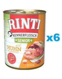 RINTI Kennerfleish Senior Chicken 6x800 g z kurczakiem dla starszych psów