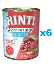 RINTI Kennerfleish Junior Beef 6x800 g z wołowiną dla szczeniąt