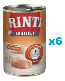 RINTI Sensible Kurczak z ryżem 6x400 g