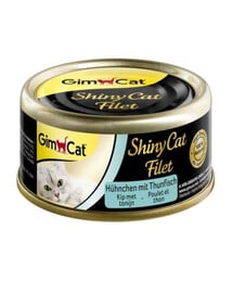 Shiny Cat Filet Chicken&Tuna 70g kurczak i tuńczyk w bulionie