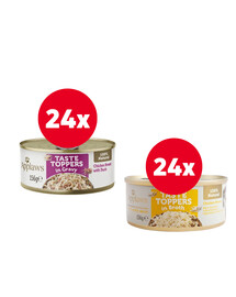 APPLAWS Geschmackstopper Hähnchenbrust und Ente 24 x 156 g + Hähnchenbrust in Brühe 24 x 156 g GRATIS