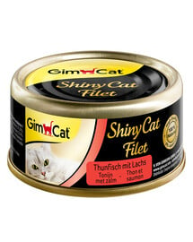 Shiny Cat Filet Tuna&Salmon 70g tuńczyk i łosoś w bulionie